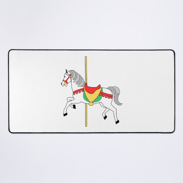 Item preview, White horse carousel designed and sold by ZnDigitalPrints.
