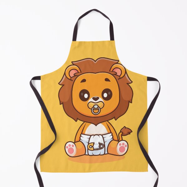 Item preview, Charming Baby Lion with Pacifier and Diaper Cartoon Icon designed and sold by hjian8219.