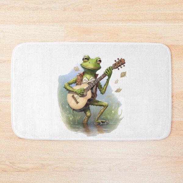 Item preview, Frog playing guitar in the water designed and sold by Remek-Design.