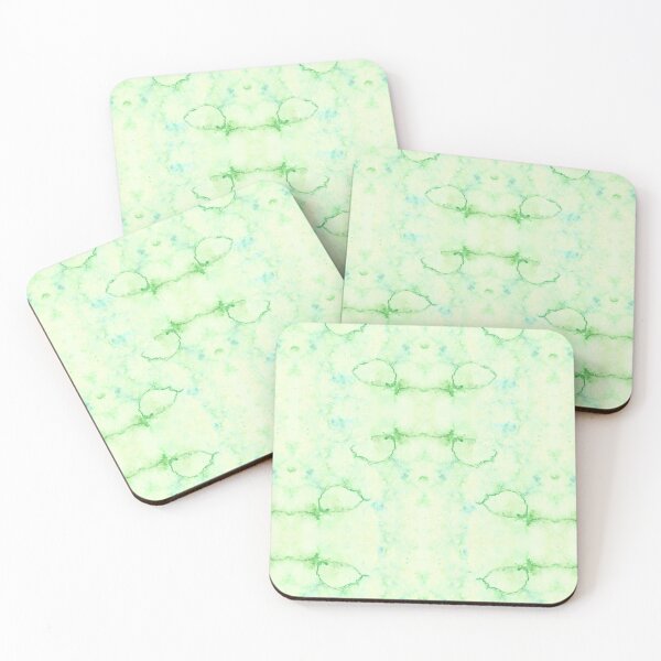 Item preview, Shades of Green Liquid Paint - Watercolor Rain Painting Mirror Pattern designed and sold by GenAumonier.