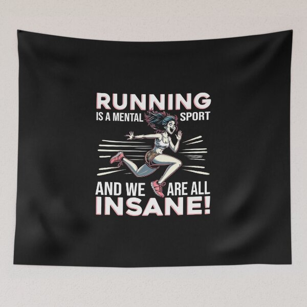 Item preview, Running is a mental sport and we are all insane! designed and sold by PictoParade.