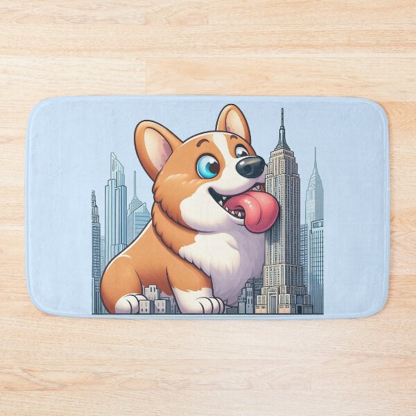Item preview, Corgi-Zilla destroying the city designed and sold by QuickSticker.