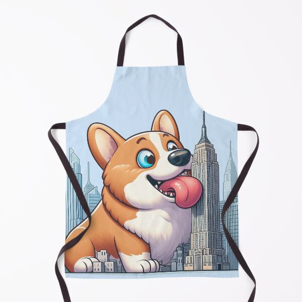 Item preview, Corgi-Zilla destroying the city designed and sold by QuickSticker.
