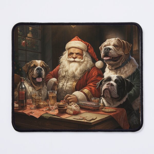Item preview, A Christmas, Santa's mastiffs designed and sold by aghnadarragh.