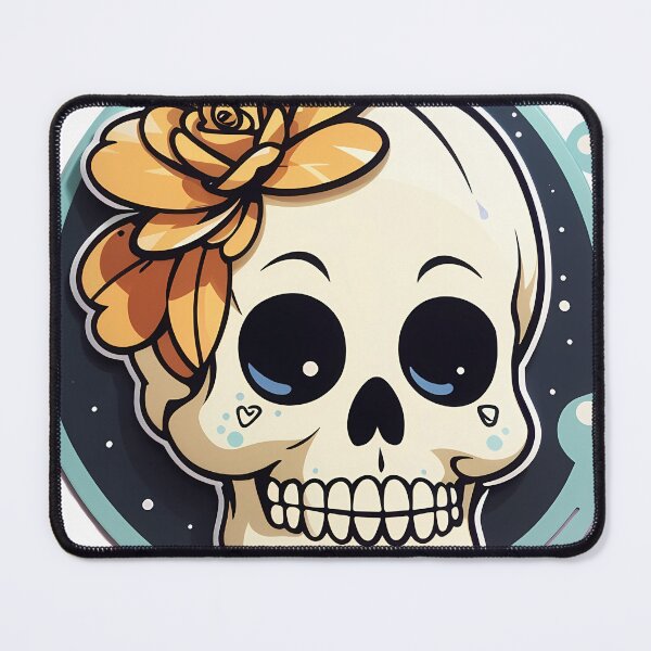 Item preview, Skull with flowers designed and sold by wplamkung.