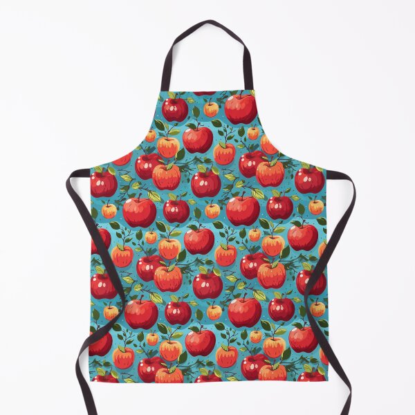Item preview, Cottagecore Red Apples Pattern designed and sold by Blue-Banana.