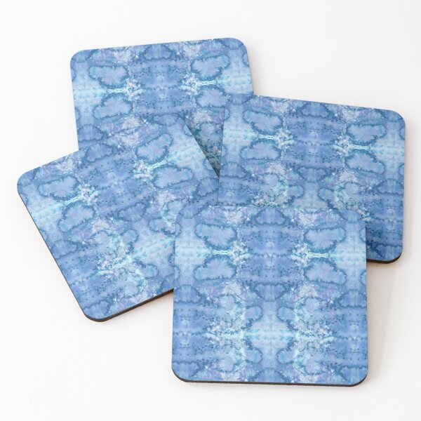 Item preview, Shades of Blue Liquid Paint - Watercolor Rain Painting Mirror Pattern designed and sold by GenAumonier.