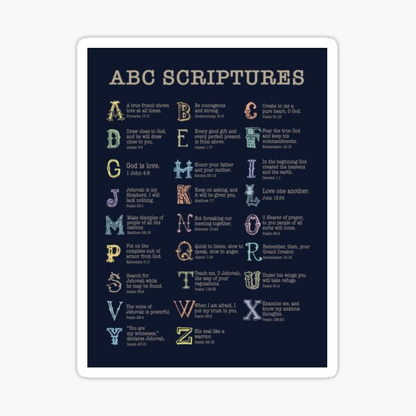 Item preview, ABC SCRIPTURES (DARK) designed and sold by Paper Bee Gift Shop.