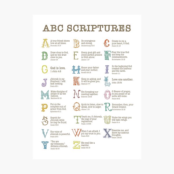 Item preview, ABC SCRIPTURES (LIGHT) designed and sold by Paper Bee Gift Shop.