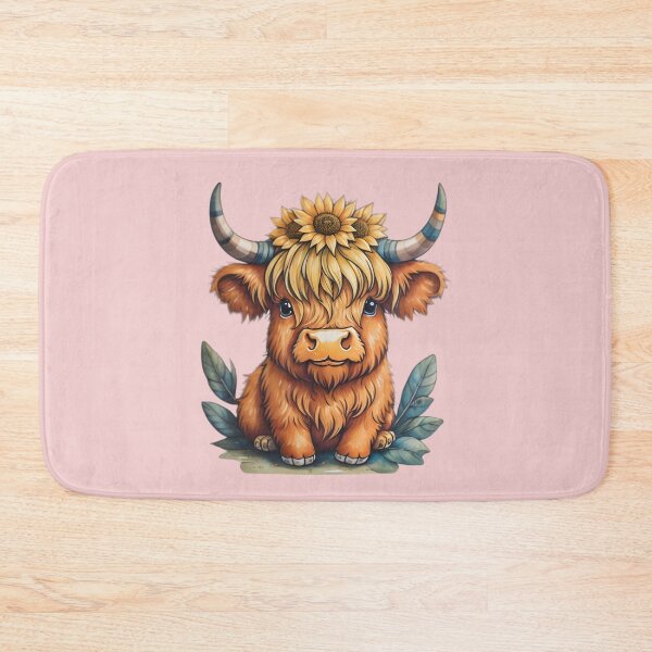 Item preview, Baby Highland cow wearing sunflower crown designed and sold by Nolan6.