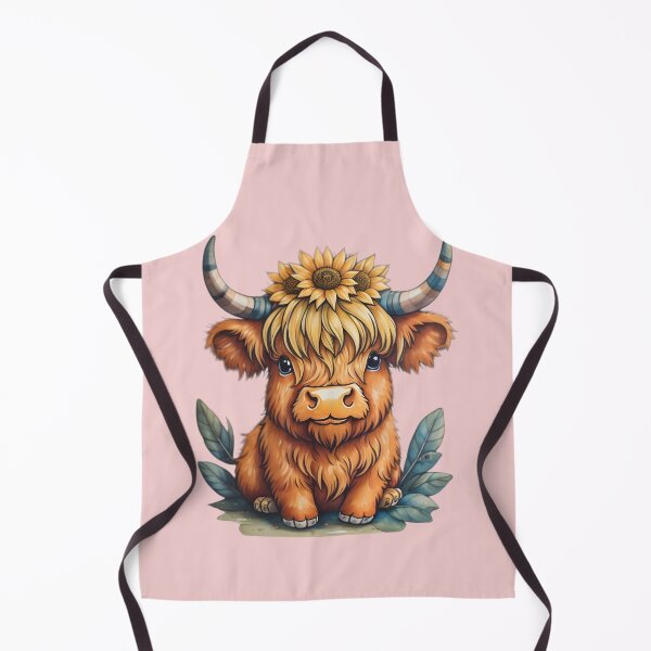 Item preview, Baby Highland cow wearing sunflower crown designed and sold by Nolan6.