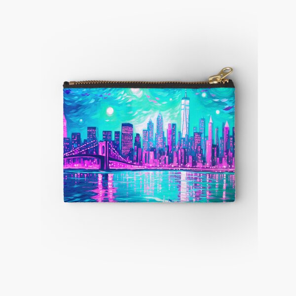 Item preview, New York Skyline, Aquamarine, AI Generated Art designed and sold by studioSharonKay.