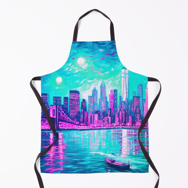 Item preview, New York Skyline, Aquamarine, AI Generated Art designed and sold by studioSharonKay.
