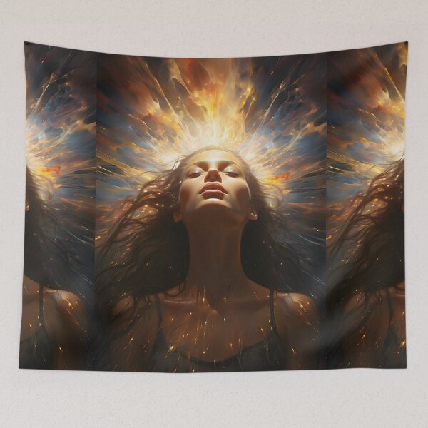 Item preview, Woman dancing in galaxy designed and sold by AI-Only Creations.