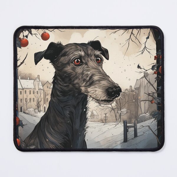 Item preview, A Christmas deerhound designed and sold by aghnadarragh.