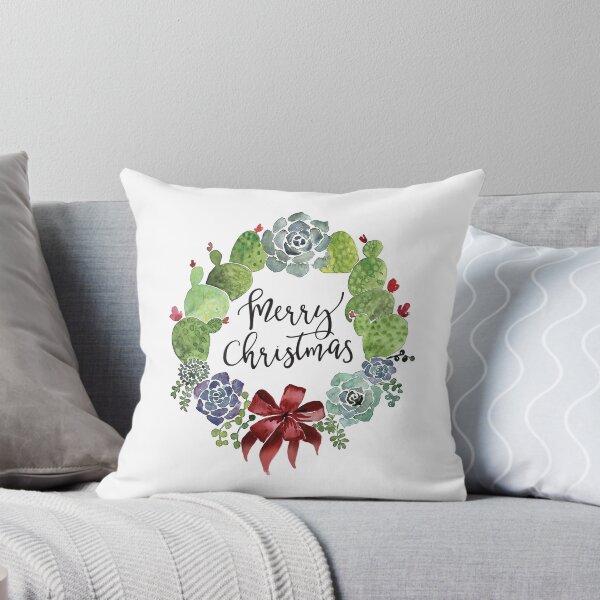 Item preview, Cacti and succulent merry Christmas wreath designed and sold by blursbyai.