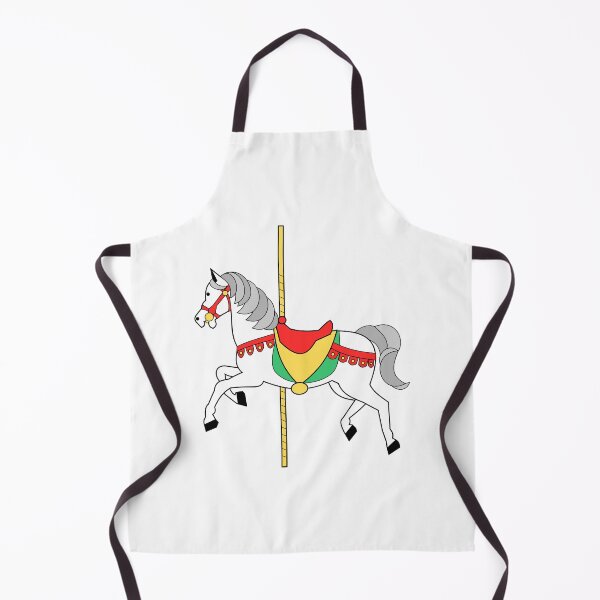 Item preview, White horse carousel designed and sold by ZnDigitalPrints.