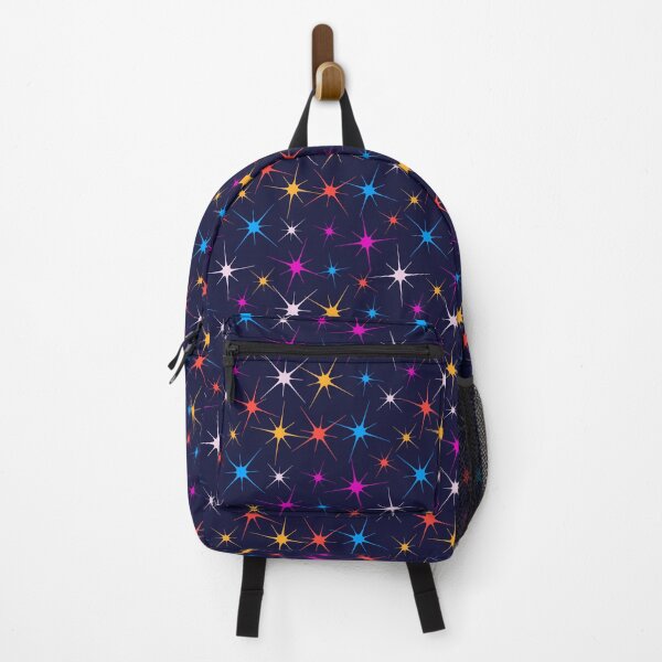 Item preview, Pattern of bright sparkling magical neon multi-colored particles, sparks and stars shining with special light. Christmas abstract pattern on dark background. designed and sold by NataliaVVV.