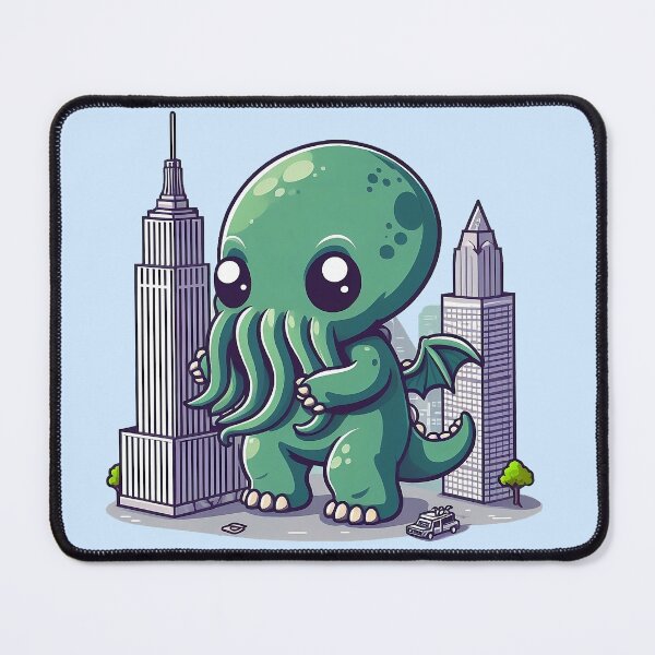 Item preview, Cute-lhu attack the city! Cthulhu designed and sold by QuickSticker.