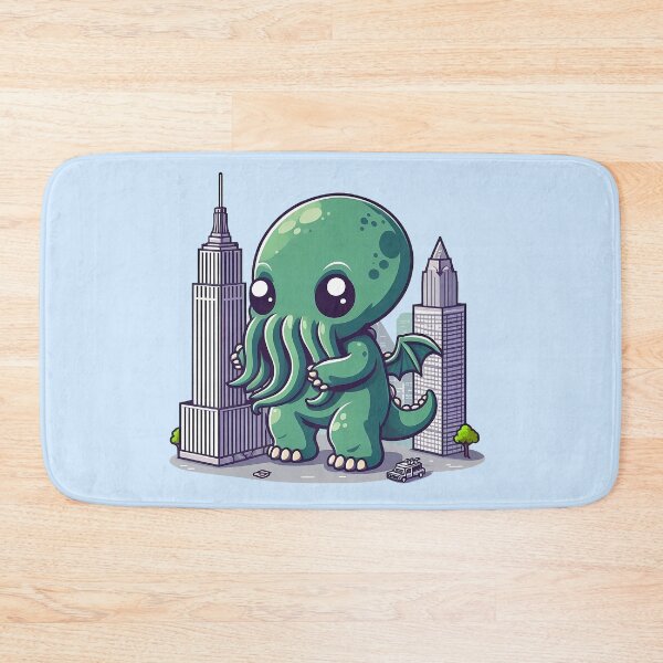 Item preview, Cute-lhu attack the city! Cthulhu designed and sold by QuickSticker.