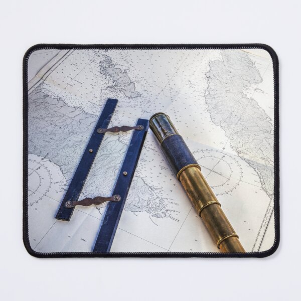 Item preview, Antique Capt Field Parallel Maritime Ruler And Telescope designed and sold by Paul Thompson Photography.