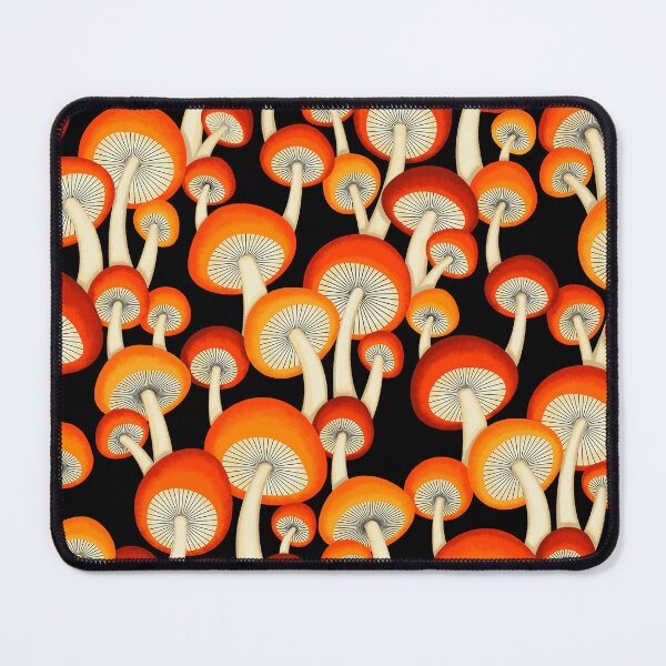Item preview, Mushroom Pattern - Black - Solid designed and sold by Kelly  Gilleran.