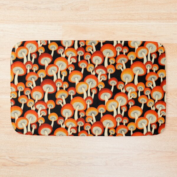 Item preview, Mushroom Pattern - Black - Solid designed and sold by Kelly  Gilleran.