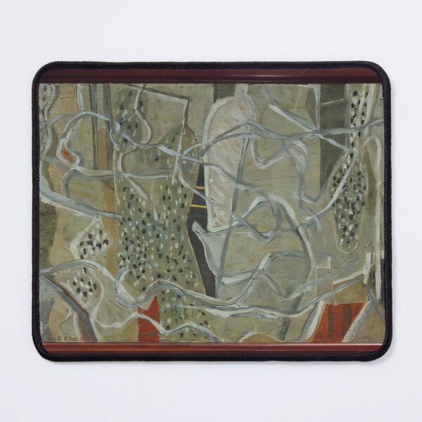 Item preview, untitled brown red green white 1950 - Perle Fine designed and sold by MARTART9.
