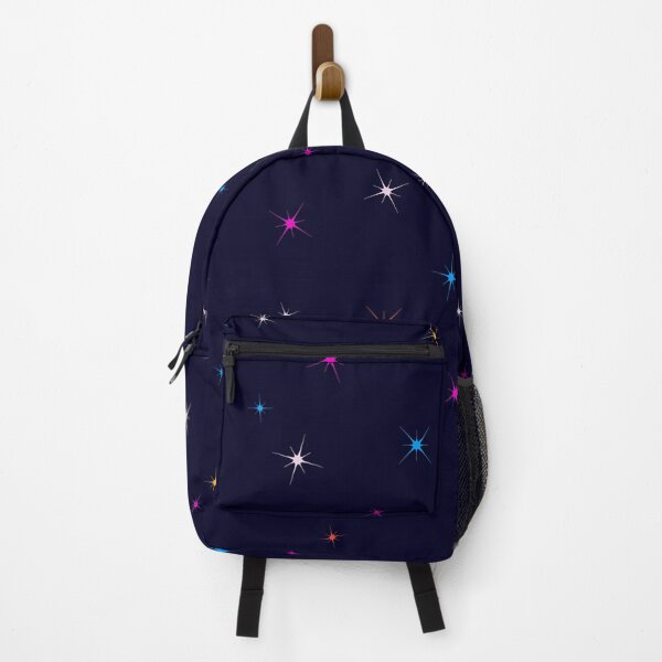 Item preview, Pattern of bright sparkling magical neon multi-colored particles, sparks and stars shining with special light. Christmas abstract pattern on dark background. designed and sold by NataliaVVV.