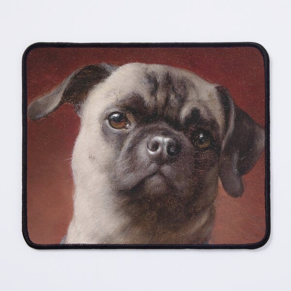 Item preview, Vintage Pug Dog Oil Painting | P437 designed and sold by Piccolo Fiore Prints.