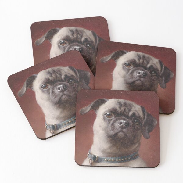 Item preview, Vintage Pug Dog Oil Painting | P437 designed and sold by Piccolo Fiore Prints.