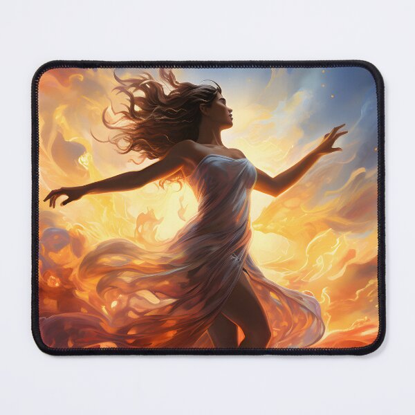 Item preview, Woman flying through the sky while doing a jig designed and sold by AI-Only Creations.
