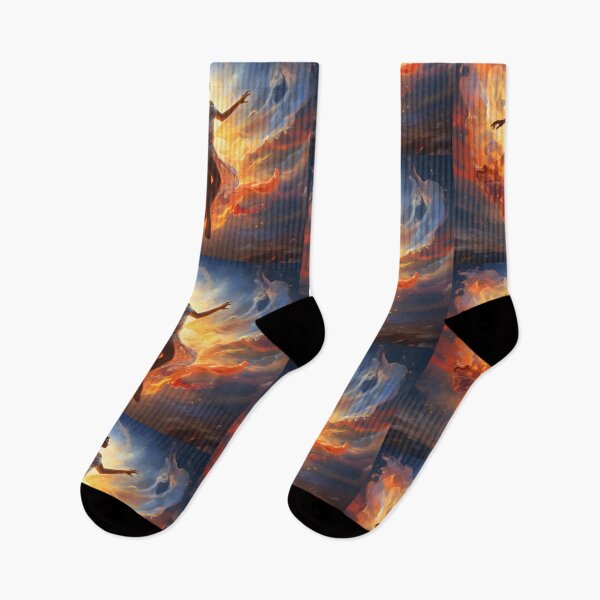 Item preview, Woman flying through the sky while doing a jig designed and sold by AI-Only Creations.
