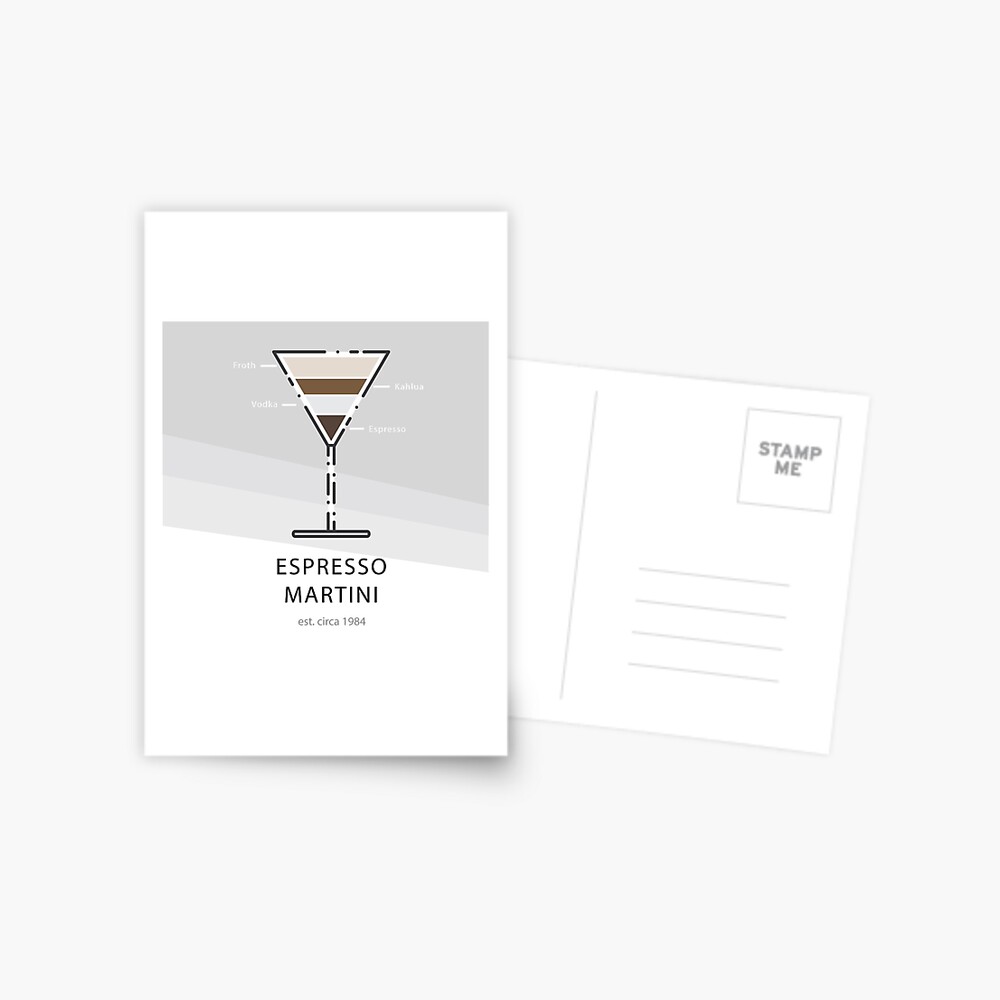 Espresso martini glass Postcard for Sale by morganbethdraws