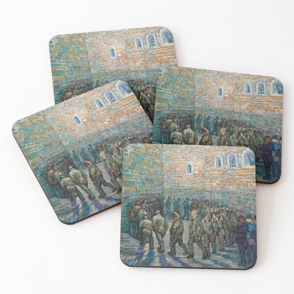 Item preview, Vincent van Gogh: Prisoner's Exercising (Prisoner's Round) with van Gogh at center painted during Vincent van Gogh's stay at the asylum in Saint-Rémy 1890 expressionism masterpiece painting designed and sold by Jéanpaul  Ferro.