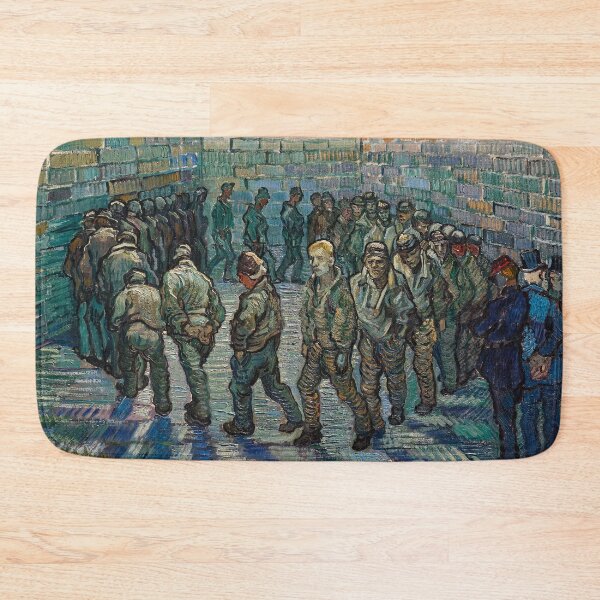 Item preview, Vincent van Gogh: Prisoner's Exercising (Prisoner's Round) with van Gogh at center painted during Vincent van Gogh's stay at the asylum in Saint-Rémy 1890 expressionism masterpiece painting designed and sold by Jéanpaul  Ferro.