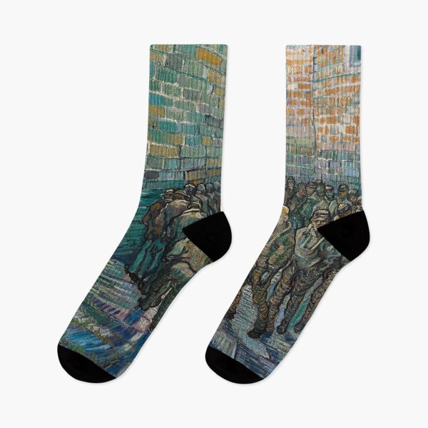 Item preview, Vincent van Gogh: Prisoner's Exercising (Prisoner's Round) with van Gogh at center painted during Vincent van Gogh's stay at the asylum in Saint-Rémy 1890 expressionism masterpiece painting designed and sold by Jéanpaul  Ferro.