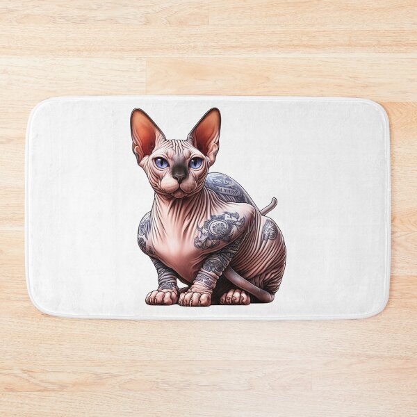 Item preview, Sphynx Cat with Tattoos designed and sold by Carly Gough.