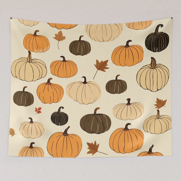 Item preview, Pumpkins Fall Pattern designed and sold by GirlGlowGraphic.