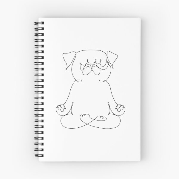 Item preview, One Line Pug Lotus Pose designed and sold by Huebucket.