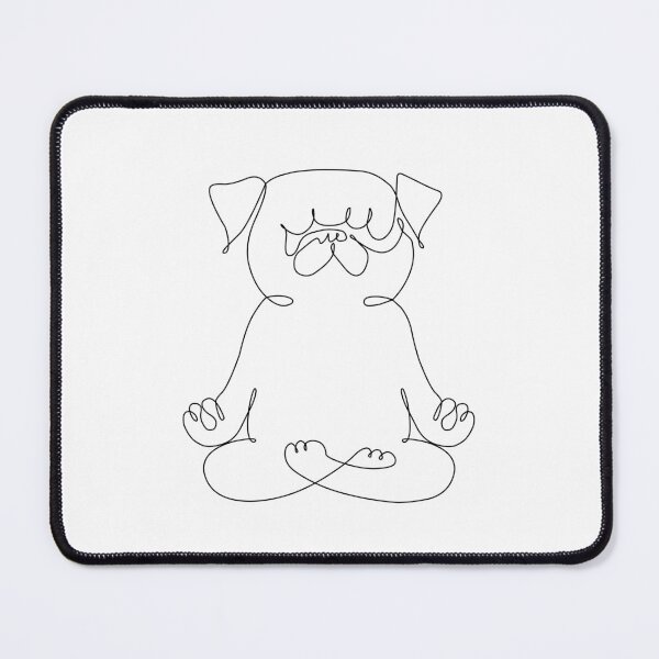 Item preview, One Line Pug Lotus Pose designed and sold by Huebucket.