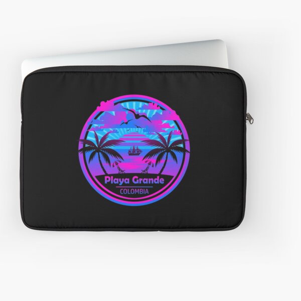 Playa Grande Beach, Colombia, Tropical Palm Trees Sunset Laptop Sleeve