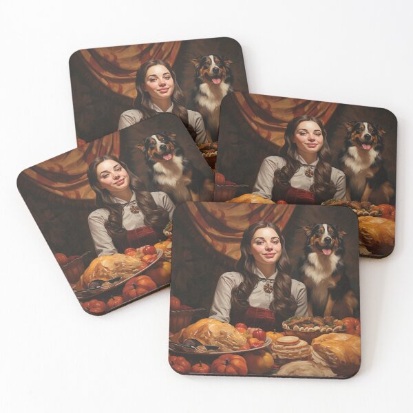 Item preview, Woman with her Dog Ready for Thanksgiving Meal designed and sold by dcrc.
