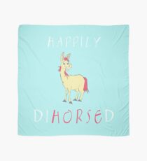 Happily DiHorsed Funny Horse Pun Scarf
