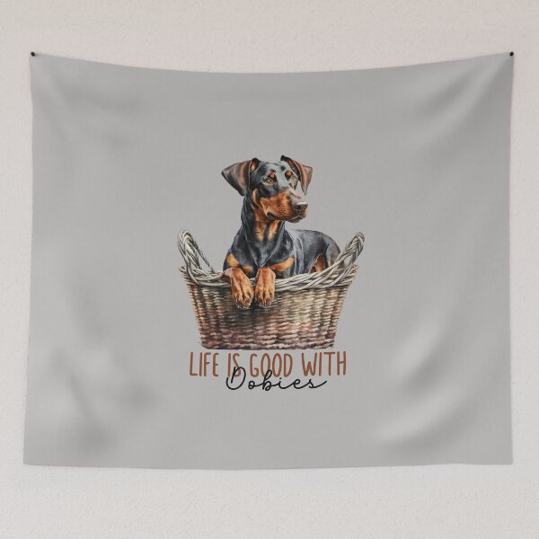 Item preview, Doberman Design Life is Good with Dobies designed and sold by CheekyChimpCo.
