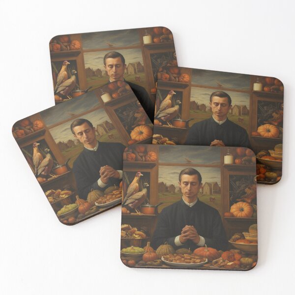 Item preview, Man Praying before Eating Thanksgiving Meal designed and sold by dcrc.