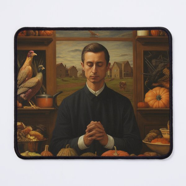 Item preview, Man Praying before Eating Thanksgiving Meal designed and sold by dcrc.