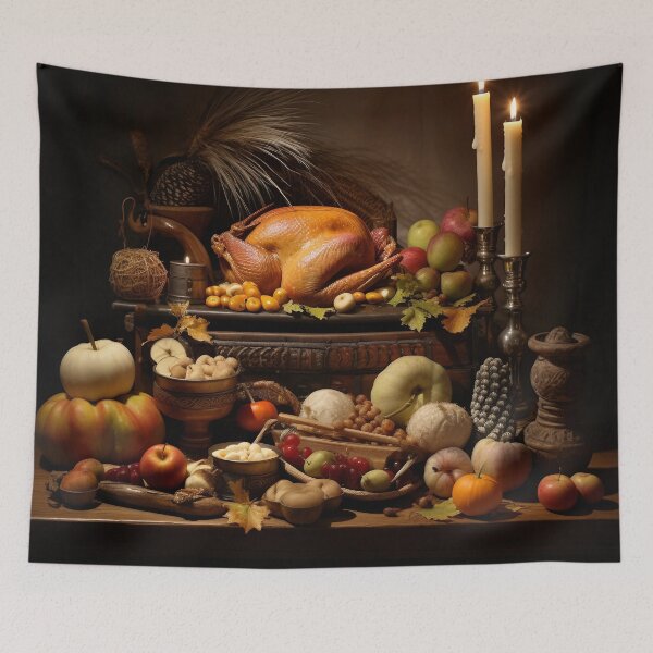 Item preview, Thanksgiving Meal set on a Table designed and sold by dcrc.