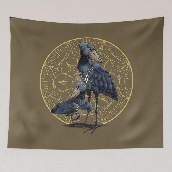 Item preview, Animal bird Shoebill stork robot steampunk on rosace designed and sold by Camille  Maestracci.