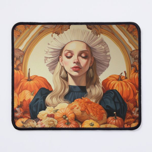 Item preview, Woman Holding a Plate of Pumpkins designed and sold by dcrc.